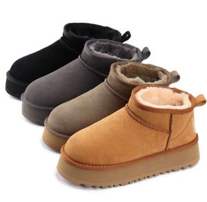 Desinger plataforma botas de neve clássico australiano inverno das mulheres mini metade warmsnow fofo peludo cetim tornozelo botas chinelos venda quente