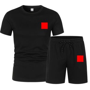 P Designer T-Shirt Trainingsanzüge Herren T-Shirt Shorts Set Sommer Atmungsaktiv Lässig Laufendes Set Mode Gedruckt Männlicher Markensportanzug