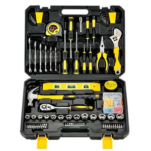 Home Auto Tool Set Combination Hand Tools Repair Tool kit with Plastic Toolbox Storage Case