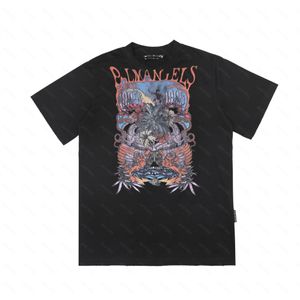 Palms Palm Angel PA Harajuku Primavera Americano Retro Carta Impressão Luxurys Camiseta Solta Oversize Hip Hop Unisex Manga Curta Tees Anjos Asas