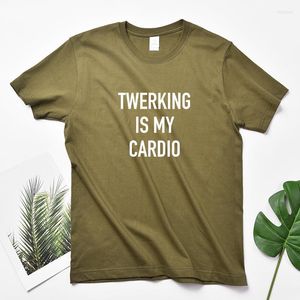 Herren-T-Shirts Plus Size Men Plain Graphic Tee Huikoo Summer O Neck Short Sleeve Cotton Humor Letter Tumblr Tops Twerking Is My Cardio