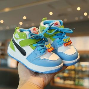Sneakers Children s sports shoes 2023 spring boys leisure board high top non slip girls basketball soft soled baby 231129