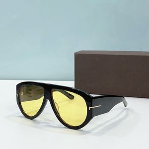 occhiali da sole giallo tf donna occhiali da sole uomo europea americana classica retro in stile internet celebrità foto stradali occhiali da sole di alta qualità unisex uv400 occhiali