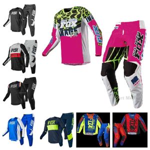 MX 180 Cross Country Motorcycle Racing Jersey and Pants Mountain Dirt Bike Combo Zestawy MTB DH Off-Road
