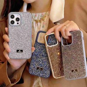 Mobiltelefonfodral Luxury High Quality Bling Crystal Flash Diamond Phone Case för iPhone 15Promax 15Pro 15 14Pro 14 Plus 13Pro 13 Pro Max Cover Q231130