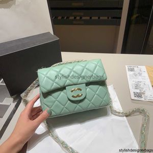Małe designerskie torby kobiety designerskie klapka zielona luksusowa marka skórzana żeńska swobodna torba na ramię łańcuch na ramieniu torebki torebki stylowe