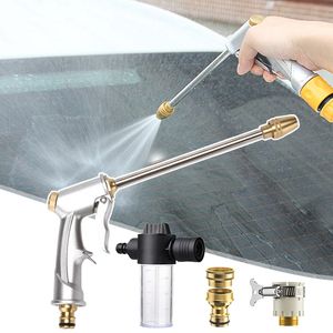 Watering Equipments Multifunction Garden Gun Sprinkler Hose Nozzle High Pressure Spray Car Wash Jet Foam Pot Irrigation 230428