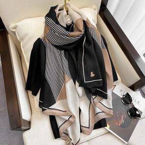 Scarves Women Cotton Scarf Winter Warm Neck Shawls and Wraps Blanket Scarfs Hijabs Headband Pashmina Female Store Foulard 231130