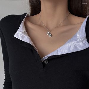 Подвесные ожерелья модное открытое ожерелье для любви для женщин простое панк -сердце