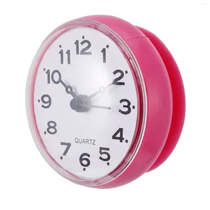 Wall Clocks Window Mirror Sucker Clock Office Circle Batteries Non Ticking Pvc Silent Bathroom