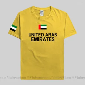 Camisetas masculinas Emirados árabes Unidos Men camisa moda 2023 Jersey Nação Time de algodão Cotton T-shirt Brand Round Counts Country Ore UAE