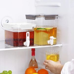 Vattenflaskor Hem Sätt kylskåp Drink Bucket Cold Jug med Tap Fruit Tea Brew Dispenser Juice Cooler Kitchen Gear