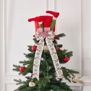 Juldekorationer Julgran Topper Hat Classic Top Hat With Bow Holiday Ornament för heminredning 231129