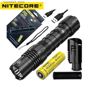 Torches nitecore P10i 1800 Lumens taktyczne latarnia LED Torcha typu-C Lantern I-Generation Lantern NL2140i 4000 mAh Bateria Q231130