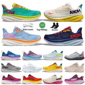 2024 NYHET HOKA CLIFTON 9 Bondi 8 Running Shoes Free People Hokas Shoe Womens Mens Eggnog Ice Blue Cyclamen Sweet Lilac On Trainer Cloud Clifton8 Jogging Sport Sneakers