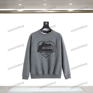 xinxinbuy Felpa con cappuccio da uomo firmata Felpa con stampa in schiuma Love manica lunga da donna blu Nero bianco grigio XS-2XL