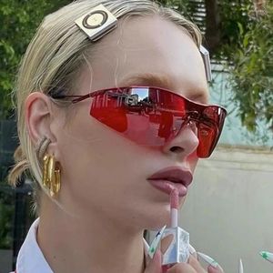 Solglasögon Hip Hop Punk Style Women Cool Y2K Rimless Woman Sun Glasögon Goggle Shape Girls Solglas