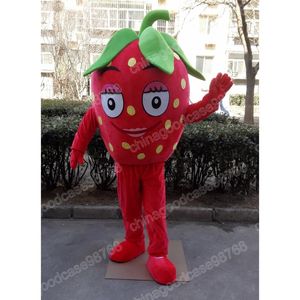 Jul Strawberry Mascot Costume Halloween Fancy Party Dress Cartoon Character Outfit Suit Carnival Unisex Outfit Advertising Props