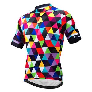 2022 Square Summer Pro Cycling Jersey 통기 가능한 팀 경주 스포츠 자전거 자전거 탑 남성 짧은 자전거 의류 M36280T