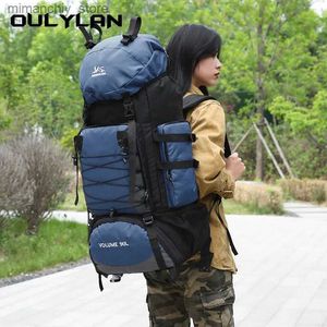 Outdoor-Taschen Oulylan 90L Hohe Kapazität Outdoor Bergsteigen Tasche Reise Rucksack Wasserdicht Gepäck Rucksack Camping Zelt Rucksack Q231130