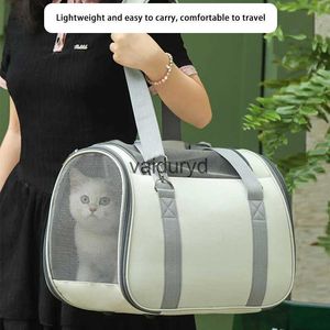 Cat Carriers Crates Houses Large Capacity Pet Handbag Two Sided Circulation Breathable Shoulder Bag Portable Outdoor Travel Carriervaiduryd