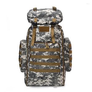 Backpack Lawaia duża pojemność torba na zewnątrz podwójne ramię podróż 70L Wodoodporne wojsko