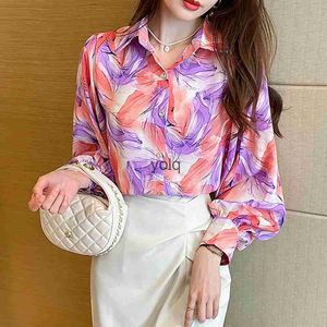 Women's Blouses Shirts Fashion Women Summer Autumn Style on 2023 Ladies Casual Streetwear Loose Printed Tops Blusasyolq