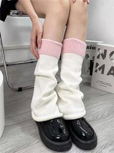 Meias femininas lolita perna mais quente branco braço de malha quente pé capa outono inverno millennium picante meninas y2k crochê bota punhos 2pc