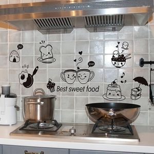 Adesivi murali ZOOYOO Cucina Caffè Dolci Fai da te Decalcomania artistica Decorazione PVC Home Restaurant Carta da parati / Rimovibile