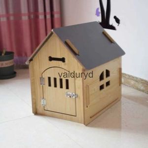 kennels pens Wood Crate Puppy Dog Houses Kennel Cage Accessories Small Animals Cats Inside Niche Pour Chien Furniture Fg26vaiduryd