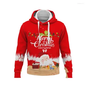 Men's Hoodies Christmas Sweatshirt Renault And Snowflake Printed Hooded Jacket Autumn Winter Gifts Novelty