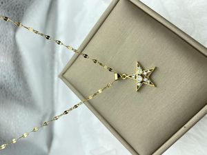 Pendant Necklaces Star With Zirons Stainless Steel Necklace For Woman Gift Fashion Jewerly In Accessories Luxury Design