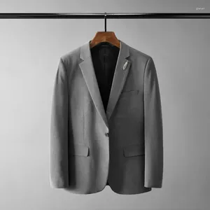 メンズスーツMinglu Black Gray Prom Blazers Men Luxury Metal Feather Broochシングルボタンファッションスリムフィットパーティーマン5xl