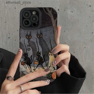 Cell Phone Cases Dark Funny Monster Cat Fox Creative Case For iPhone 15 14 13 11 12 Pro Max 7 8 Plus X XS XR Shockproof European Cover Q231130