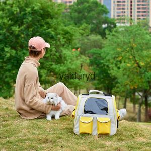 Cat Carriers Crates Houses 0-8KG small CAT dog pet Outdoor Travel bag Breathable Backpack Large Capacity Cats Carrying Bag Pet Suppliesvaiduryd