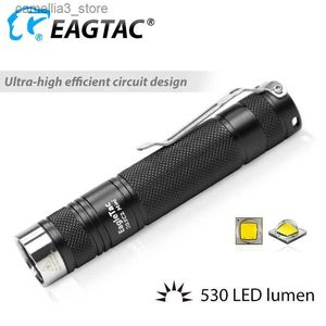 Torches Eagtac D25C2 Mini LED -ficklampa EDC Torch XPG2 530 Lumens Multi Mode Strobe Free 16650 Q231130