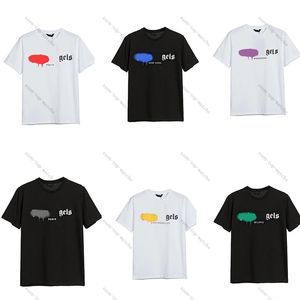 T-Shirts Designer-T-Shirt Luxusmarkenkleidung Hemden Spray Herz Buchstabe Baumwolle Kurzarm Frühling Sommer Flut Herren Damen T-Shirts