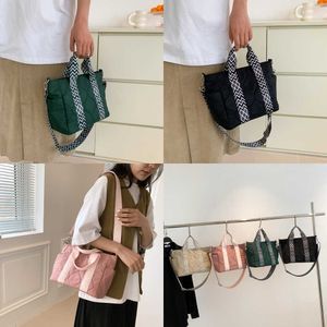 Nxy Small Soft Fabric Shoulder Side Bag for Women Trend Fashion Design Cloth Hand Bags Female Handbags Tote 230424