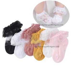 Sommer Neugeborene Baby Spitze Prinzessin Socken 0-12 Jahre Mädchen Baumwolle und Kristall Socke Kinder Mesh Designer Weiche Socke