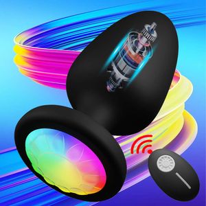 Sex Toy Massager Wireless Remote Led Light Anal Vibrator Toy for Men Women Plug Male Prostate Massage Vagina Anus Butt 18