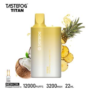 Горячие продажи лучшая цена Tastefog Titan 12000Puffs OEM/ODM Производитель Оптовая одноразовая вейпная коробка