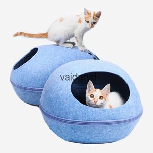 Kedi Yatak Mobilya Çıkarılabilir evcil hayvan evi Kediler için Yarı Kapalı Yatak Kedi Evi Katten Cama Para Gatos Productos Maskotas SuppliesVaidurydd