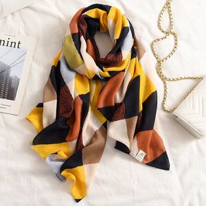 Scarves Design Brand Winter Women Scarf Fashion Plaid Print Cotton Hijabs For Ladies Shawls and Wraps Pashmina Stoles Muslim 231130