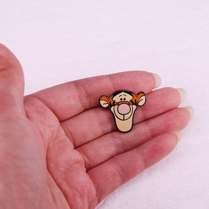 Brooches Adorkable Tigger Head Image Metal Badge Brooch Fashion Women's Clothing Lapel Pins Creative Jewelry Gift Kids