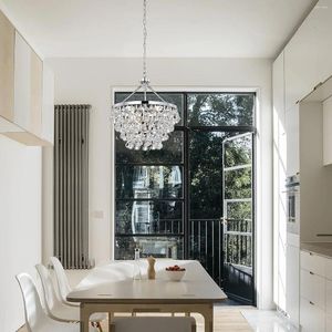 Lustres Greenville Assinatura Moderna Lustre de Cristal 5-Luz Luminárias para Sala de Jantar Sala de estar Quarto Corredor