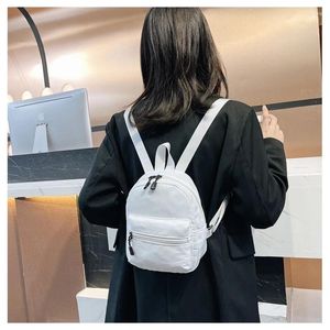 Sacos escolares mini mulheres mochilas tendência nylon feminino saco pequeno branco mochila para meninas adolescentes moda casual mochila