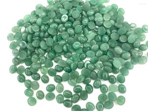 Löst ädelstenar naturliga gröna Aventurine Cabochon pärlor 8x10mm/10x12mm/10x14mm/12x16mm ovala stenringar örhängen smycken gör tillbehör
