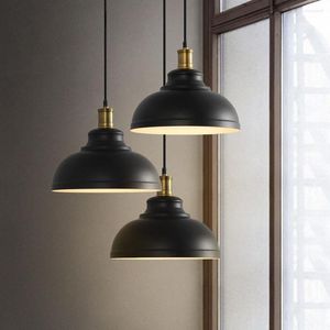 Lampade a sospensione Luci vintage Lampada industriale retrò moderna Illuminazione a sospensione Casa Soggiorno Cucina Isola Decor Paralume Apparecchio