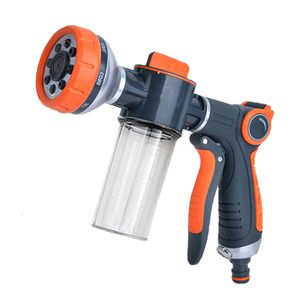 Watering Equipments Foam Water Gun Hose Nozzle Car Wash Cleaning Tools Garden Lawn Irrigation Sprinkler Spray Supplies 230428