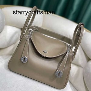 Genuine Leather 2023 New Top Layer Cowhide Swift Leather 26 Big Women's Doctor's Handmade Wax Thread Single Shoulder Diagonal Straddle Bag l